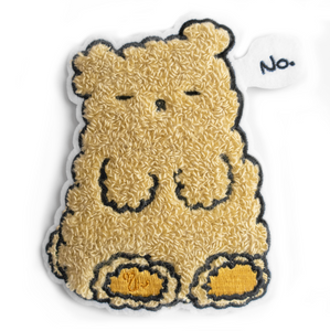 Osito "No" Chenille Sew on Patch