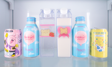Load image into Gallery viewer, Osito Milk Carton Shaped Water Bottle - Heart Banner
