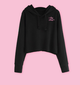 ♡ Stay Away ♡ Cropped Hoodie