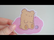 Load and play video in Gallery viewer, Sleepy Tea Cloud Osito Vinyl Sticker
