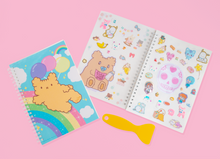 Load image into Gallery viewer, Osito Rainbow &amp; Balloons Reusable Sticker Book
