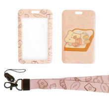 Load image into Gallery viewer, Cafe Osito Bread Lover Lanyard and ID Card Case
