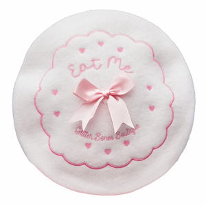 Eat Me Biscuit Beret White