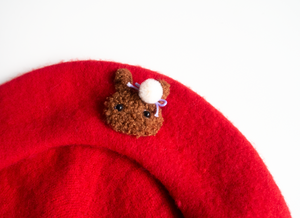 Bunny Beret Red