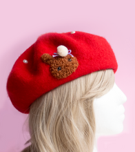 Load image into Gallery viewer, Bunny Beret Red
