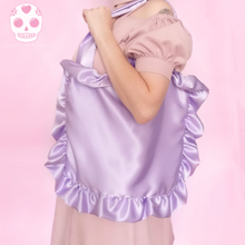 Load image into Gallery viewer, Japanese Style Satin Ruffle Tote Bag
