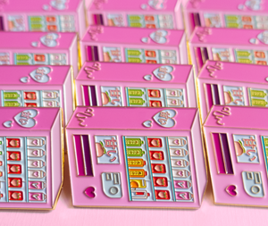 Pink Japanese Vending Machine Enamel Pin