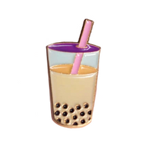 Load image into Gallery viewer, Bubble Tea Boba Enamel Pin Milk Tea and Taro Variants
