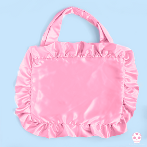 Japanese Style Satin Ruffle Tote Bag