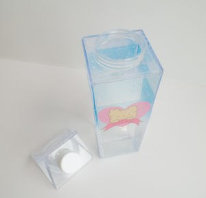 Osito Milk Carton Shaped Water Bottle - Heart Banner