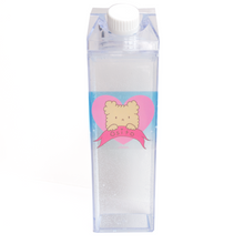 Load image into Gallery viewer, Osito Milk Carton Shaped Water Bottle - Heart Banner
