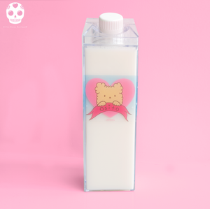 Osito Milk Carton Shaped Water Bottle - Heart Banner