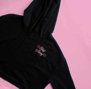 ♡ Stay Away ♡ Cropped Hoodie