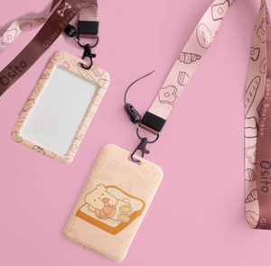 Cafe Osito Bread Lover Lanyard and ID Card Case