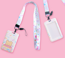 Load image into Gallery viewer, Cafe Osito Donut &amp; Sprinkles Lanyard and ID Card Case
