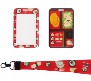 Osito Sushi Bento Lanyard and ID Card Case