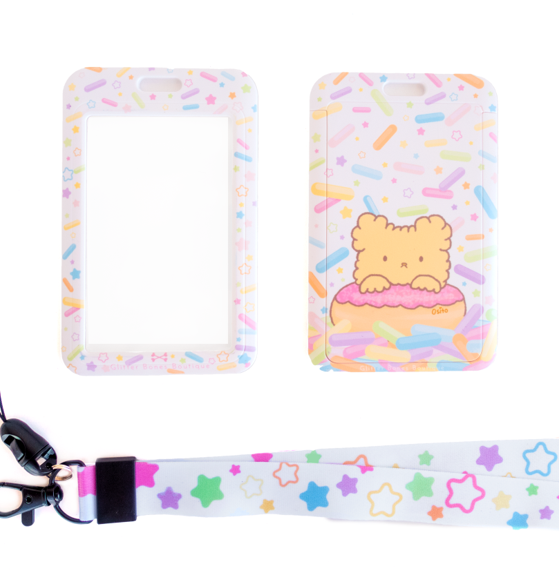 Cafe Osito Donut & Sprinkles Lanyard and ID Card Case