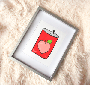 Japanese Peach Drink Art Print - Glitter Bones Boutique