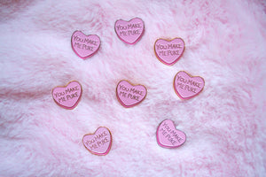 Candy Heart "You Make Me Puke" Pin - Glitter Bones Boutique