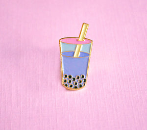 Bubble Tea Boba Enamel Pin - Glitter Bones Boutique