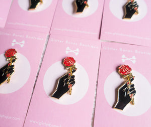 Hand holding Rose - Glitter Bones Boutique
