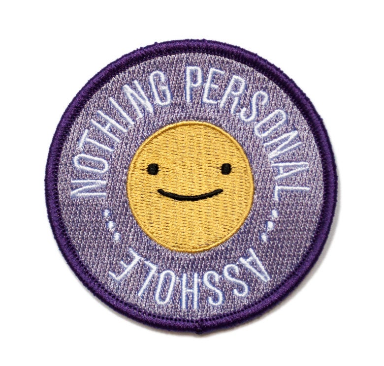 ☺ Smiley Face Nothing Personal Patch ☺ - Glitter Bones Boutique